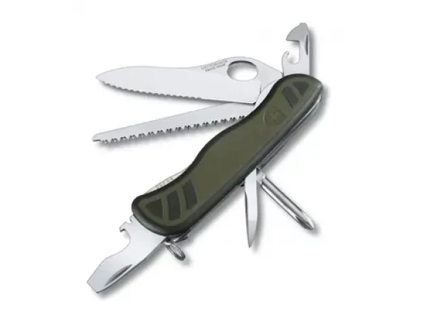 VICTORINOX Soldier's knife zelená / Kapesní nůž / 10 funkcí / délka čepele 8.7 cm (0.8461.MWCH)