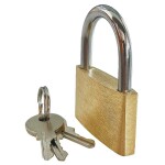 Zámek visací mosazný, 40 mm, MEGA