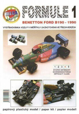 Formule 1: Benetton Ford B190 - 1990/papírový model - Michal Antonický