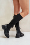 Nazouvací kozačky s ponožkovým svrškem černé Iranel 36