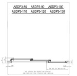 RAVAK - Supernova Sprchové dveře trojdílné ASDP3-90, 87-91 cm, bílá/Pearl 00V701R211