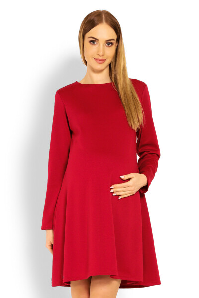 Dámské těhotenské šaty 1359 Červená PeeKaBoo Červená L/XL