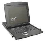 Digitus Modulární KVM / Konzole / 19" TFT LCD / 8-port VGA switch / 1U rack / QWERTY klávesnice (DS-72221-2GE)