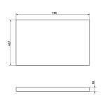 AQUALINE - ALTAIR deska pod umyvadlo 78,5x45,7 cm, dub emporio AI880