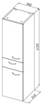 OLSEN SPA - Boční vysoká skříňka VIKY D - Směr zavírání - Levé (SX) OLNVIKI309L