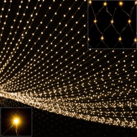 DBA Síťový světelný řetěz teplá bílá 100 LED 120x120cm