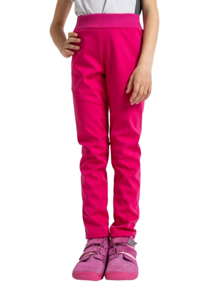 Dětské softshellové kalhoty s fleecem Unuo Sporty fuchsiová