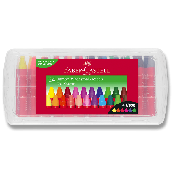 Voskovky Faber-Castell trojhranné Jumbo 24 barev