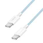 LogiLink USB-C - USB-C modrá / Nylonový kabel / USB 2.0 / 60 W / 1,5 m (CU0351)