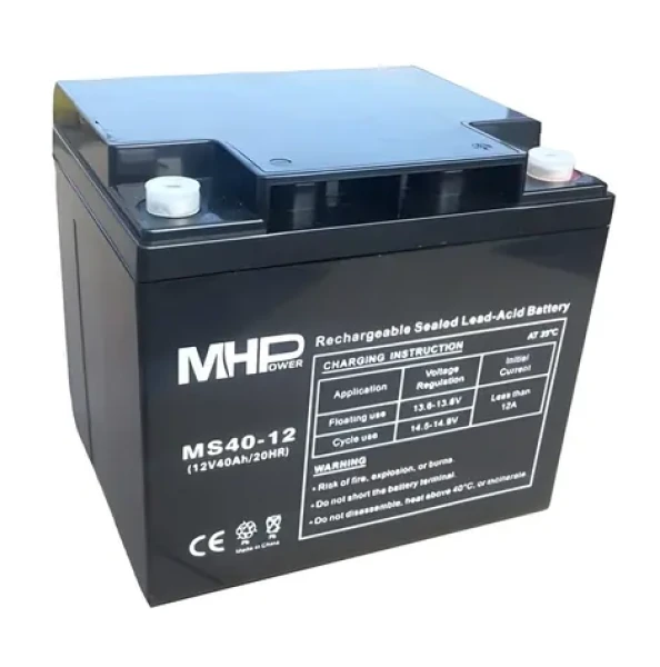 MHPower MS40-12 / Olověný akumulátor / VRLA AGM / 12V / 40Ah (MS40-12)