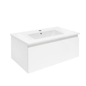 Koupelnová skříňka s umyvadlem SAT B-WAY 79x30x45 cm bílá lesk BWAY80WU4 BWAY80WU4