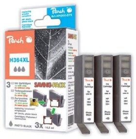 Peach 364XL alternativní cartridge/ HP Photosmart B8550, C5380 / 1+2x13 ml / Foto černá (314170)