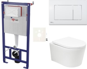 Závěsný WC set do lehkých stěn / předstěnová SAT BREVIS SIKOSSBRTOR20KECO SIKOSSBRTOR20KECO