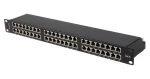 Lanberg Patch panel 48 portů 1U černý / Patch panel / 19" / Cat.6 FTP / stíněný (PPS6-1048-B)
