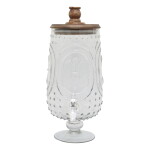 Chic Antique Nádoba na limonádu Top Mango Wood 5 l, čirá barva, sklo