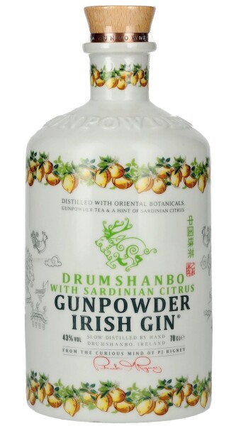 Drumshanbo Gunpowder with Sardinian Citrus Irish Gin 0,7L (keramická lahev), 43%
