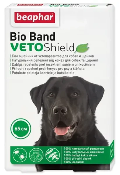 BEAPHAR Obojek Bio Band 65 cm / Repelentní / Blechy, klíšťata, komáři / Voděodolný / Od 2 měsíců (244-10664)