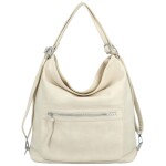 Trendy dámský koženkový kabelko-batoh Venturia, krémový