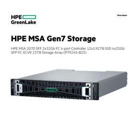 HPE MSA 2070 SFF 2x32Gb FC 4-port Controller 12x1.92TB SSD 4x32Gb SFP FC XCVR 23TB Storage Array Smart Choice EDF_1580579465