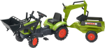 Traktor šlapací Claas Arion 410 s přední a zadní lžící a val - Alltoys Falk