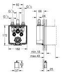 GROHE - Montážní tělesa Montážní těleso pro elektronickou sprchovou baterii 36458000