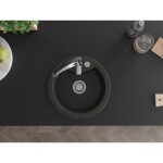 MEXEN/S - Diego granitový dřez 1-miska včetně baterie Aster, černá/zlatá metalik 6512-75-73450-70