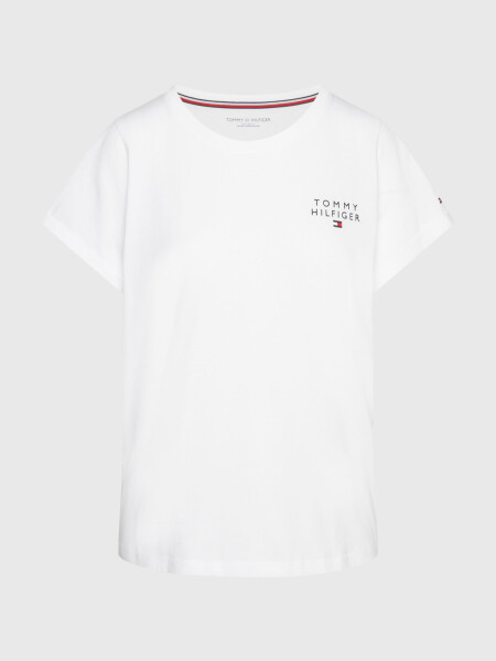 Dámské tričko TH ORIGINAL LOGO LOUNGE T-SHIRT UW0UW04525YBR bílá Tommy Hilfiger