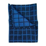 Fine Little Day Lněná utěrka Rutig Blue/Black 47 x 70 cm, modrá barva, textil