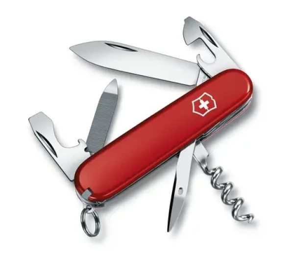 VICTORINOX SPORTMAN červená / Kapesní nůž / Ocel / Počet funkcí 7 / Délka 58 mm (0.3803B1)