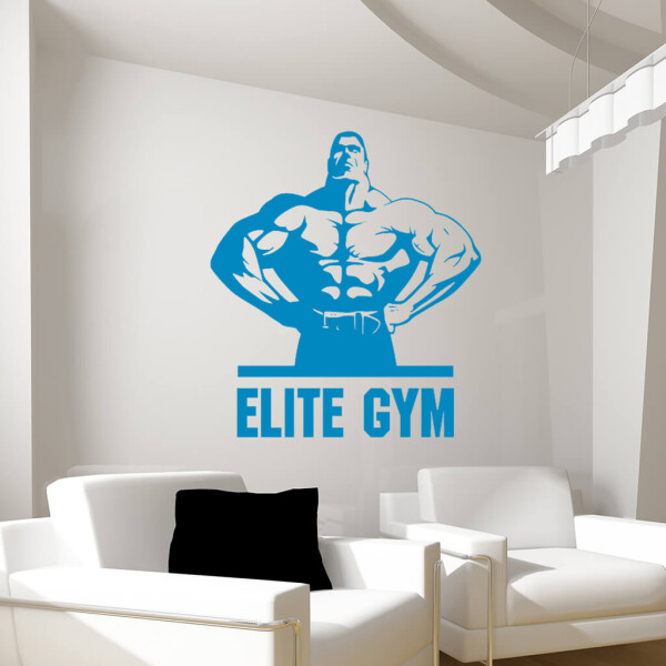 Samolepka Elite Gym Barva: modrá, Velikost: 40 x 43 cm