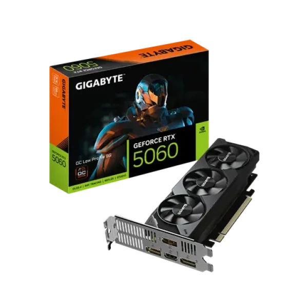GIGABYTE GeForce RTX 5060 OC Low Profile 8GB / 2677MHz / 8GB GDDR7 / 128-bit / 1x HDMI + 3x DP / 450W (8) (GV-N5060OC-8GL)