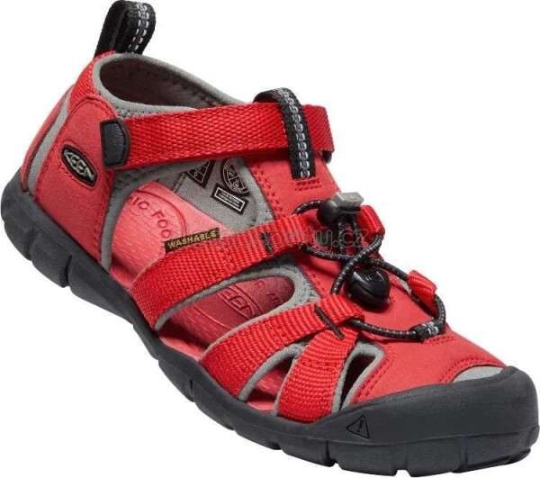 Dětské sandály Keen Seacamp II CNX youth racing red/gargoyle Velikost: