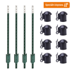 Sada T-sloupky pro elektrický ohradník 182 cm + krytky s izolátorem - 50 ks