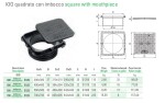 MIDAS KIO poklop z kompozitního materiálu se vstupem 12,5t, DN 500x500 + rám