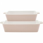 GREEN GATE Zapékací mísy Alice Creamy Fudge - set 2 ks, béžová barva, keramika