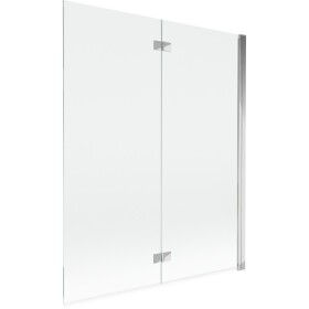 MEXEN - MIST vanová zástěna 140x150 cm 6mm 2-s, chrom, čirá, pravá 8A9-140-002-01-00-P