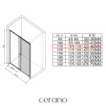 CERANO - Sprchový kout Varone POINT L/P - 6 mm - černá matná, grafitové sklo - 110x100x195 - posuvný CER-429619