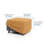 Super strečové potahy RUBINIA zlatá taburet (40 - 60 cm)