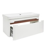 Koupelnová skříňka s umyvadlem SAT Fusion 97,5x43x45 cm bílá matná mat SATFUSION100WU SATFUSION100WU