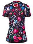 MTB dres CYCOLOGY Secret Garden, Black, dámský, krátký rukáv (Motiv Secret Garden, velikost M)