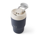 Monbento Termohrnek s víčkem a brčkem Travel Infinity Blue 350 ml, modrá barva, kov