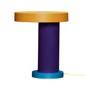 Hübsch Stmívatelná stolní LED lampa Magic, modrá barva, sklo, kov