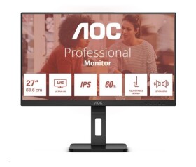AOC MT IPS LCD WLED 27" U27E3UF - IPS panel, 3840x2160, 2xHDMI, DP, USB 3.2, repro, pivot EDF_492030