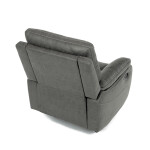 TV a relaxační křeslo s manuálním ovládáním, potah šedá látka v dekoru vintage