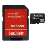 SanDisk microSDHC 32GB + adaptér / Class 4 / vhodné pro HD (SDSDQM-032G-B35A)