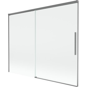 MEXEN/S - Rox vanová zástěna 2-křídlová posuvná 190 x 150, transparent, grafit metal 8C9-190-001-95-00