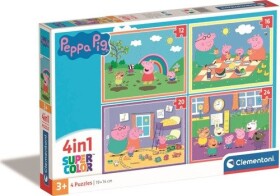 Puzzle Prasátko Peppa 4v1