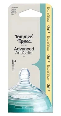 TOMMEE TIPPEE Savička Advanced Anti-Colic / Extra pomalý průtok / 0m+ / 2 ks