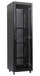 XtendLan 47U/600x800 černá / Stojanový rozvaděč / perforované dveře a záda (PER-47U-68-BLACK-P)