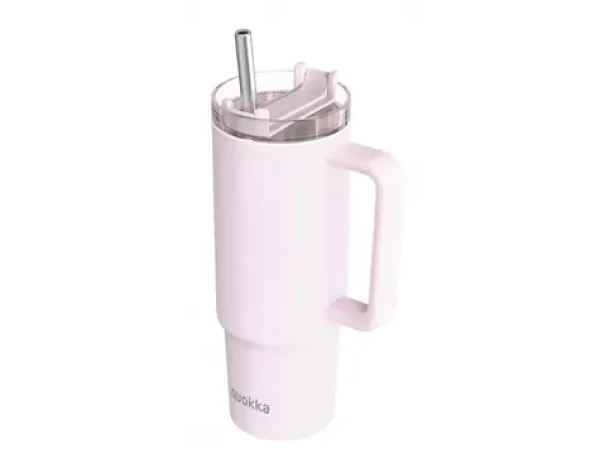 Quokka Nerezový termohrnek s brčkem Stream Light Pink 950 ml (40037QO)